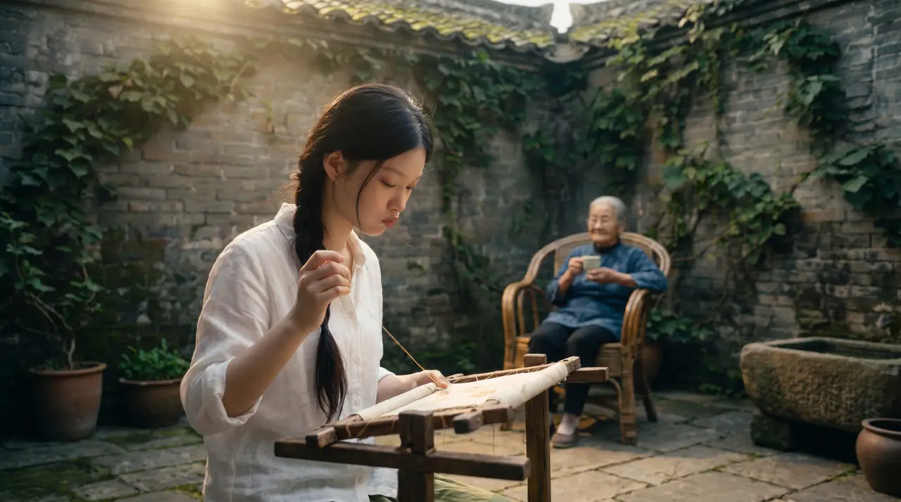 给阿嬷的香囊-非遗潮绣广告｜图片节点 2