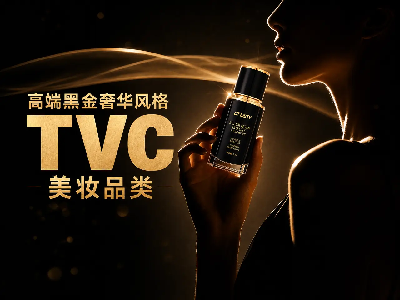 高端黑金奢华风格TVC|美妆品类|封面制作