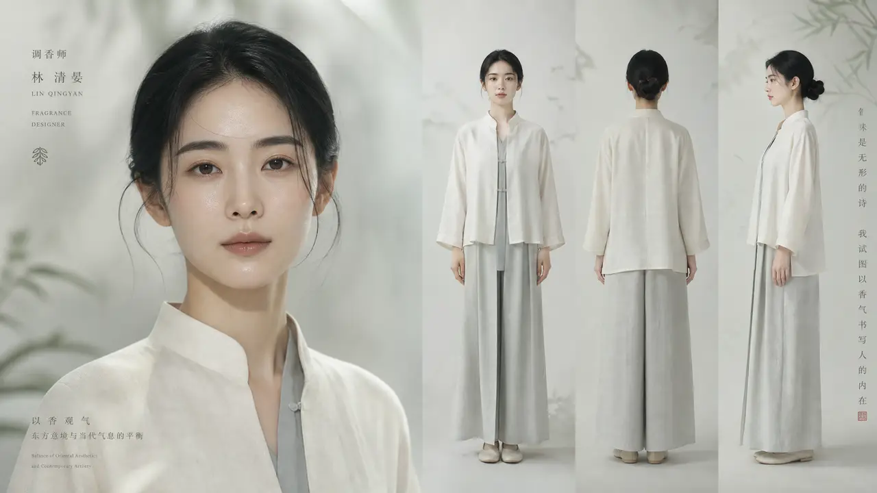 新中式香氛广告视觉|清润、舒缓、自然留香|人物