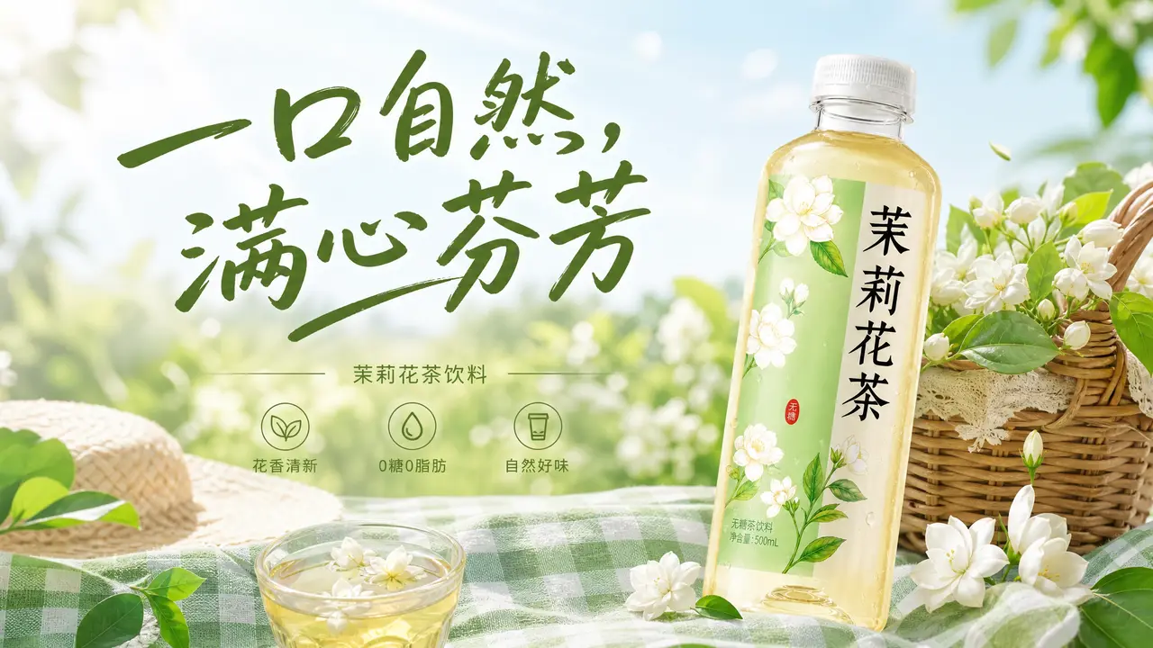 茉莉花茶饮广告