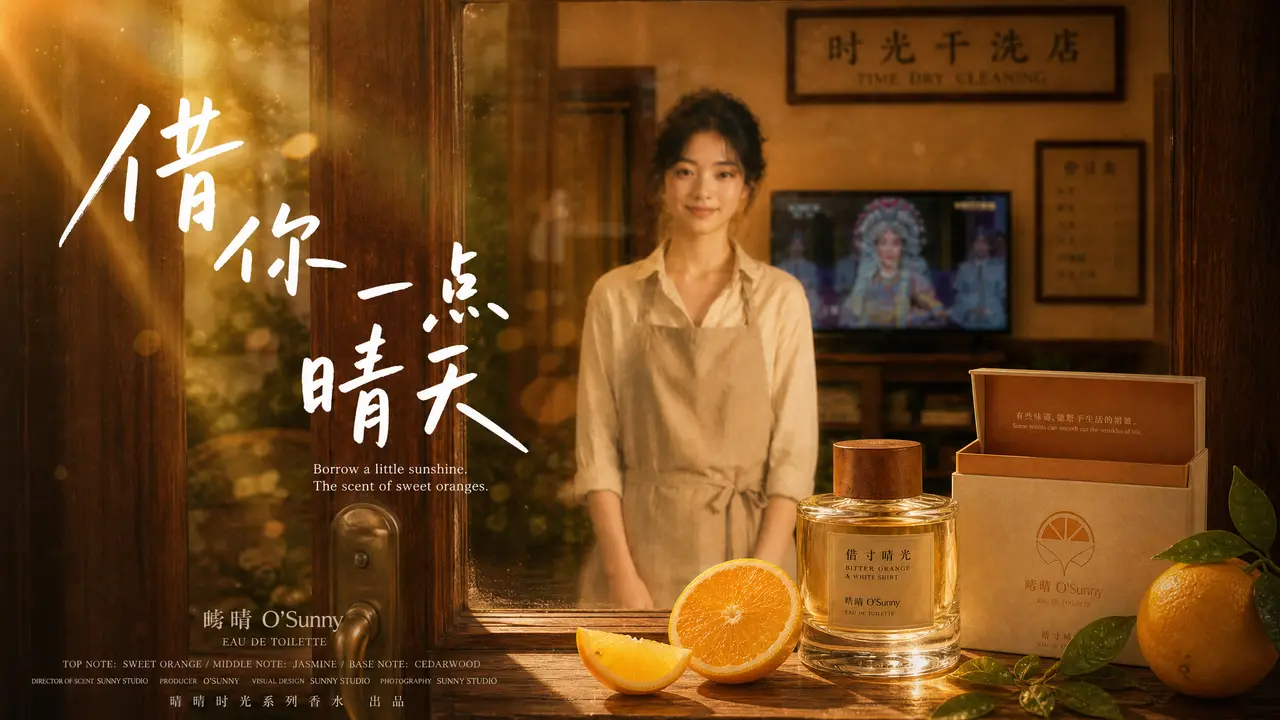 《借你一点晴天》香水产品艺术广告