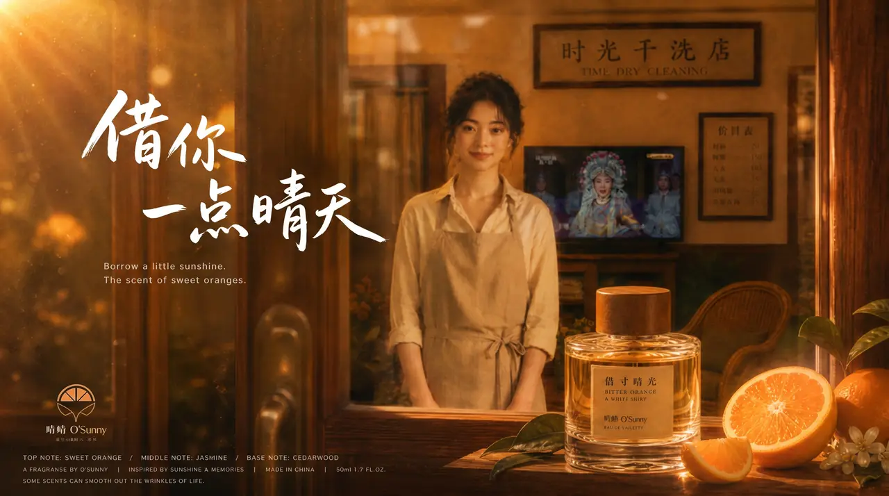 《借你一点晴天》香水产品艺术广告｜图片节点 20