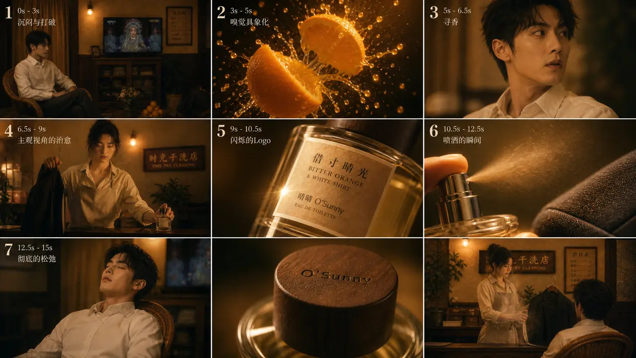 《借你一点晴天》香水产品艺术广告｜图片节点 4