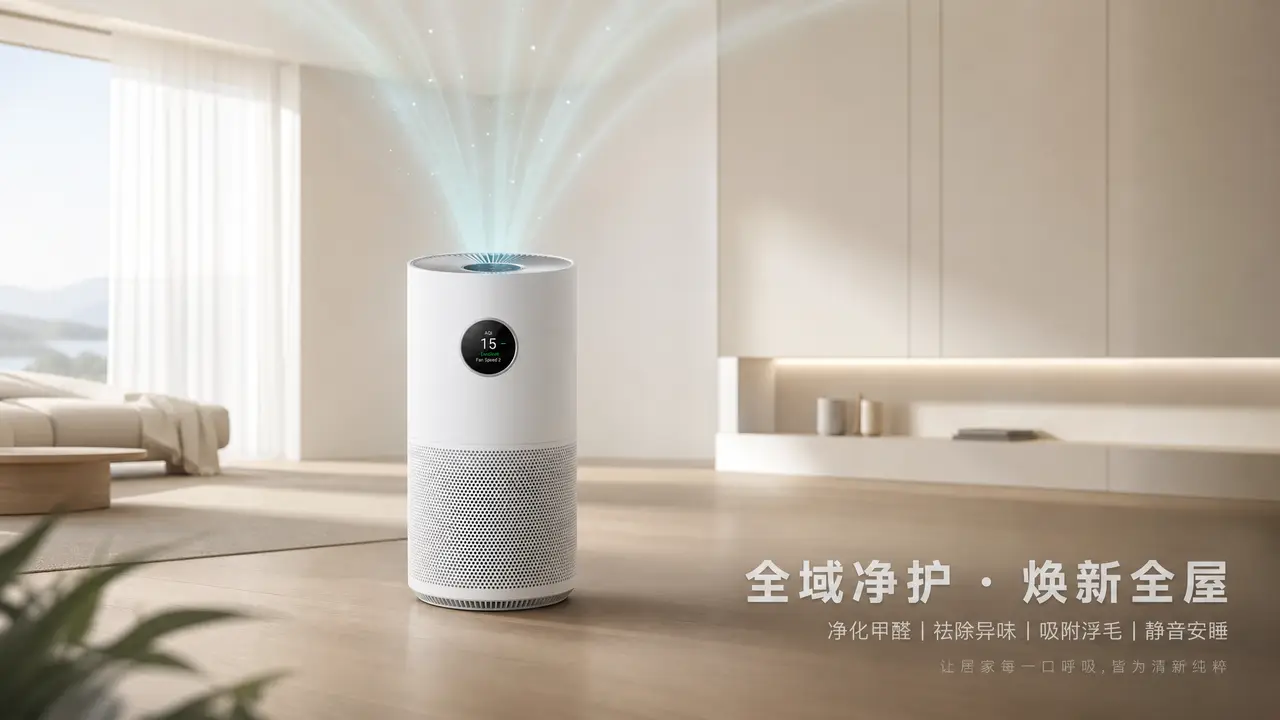 空气净化器跨境电商产品TVC广告视频｜图片节点 6