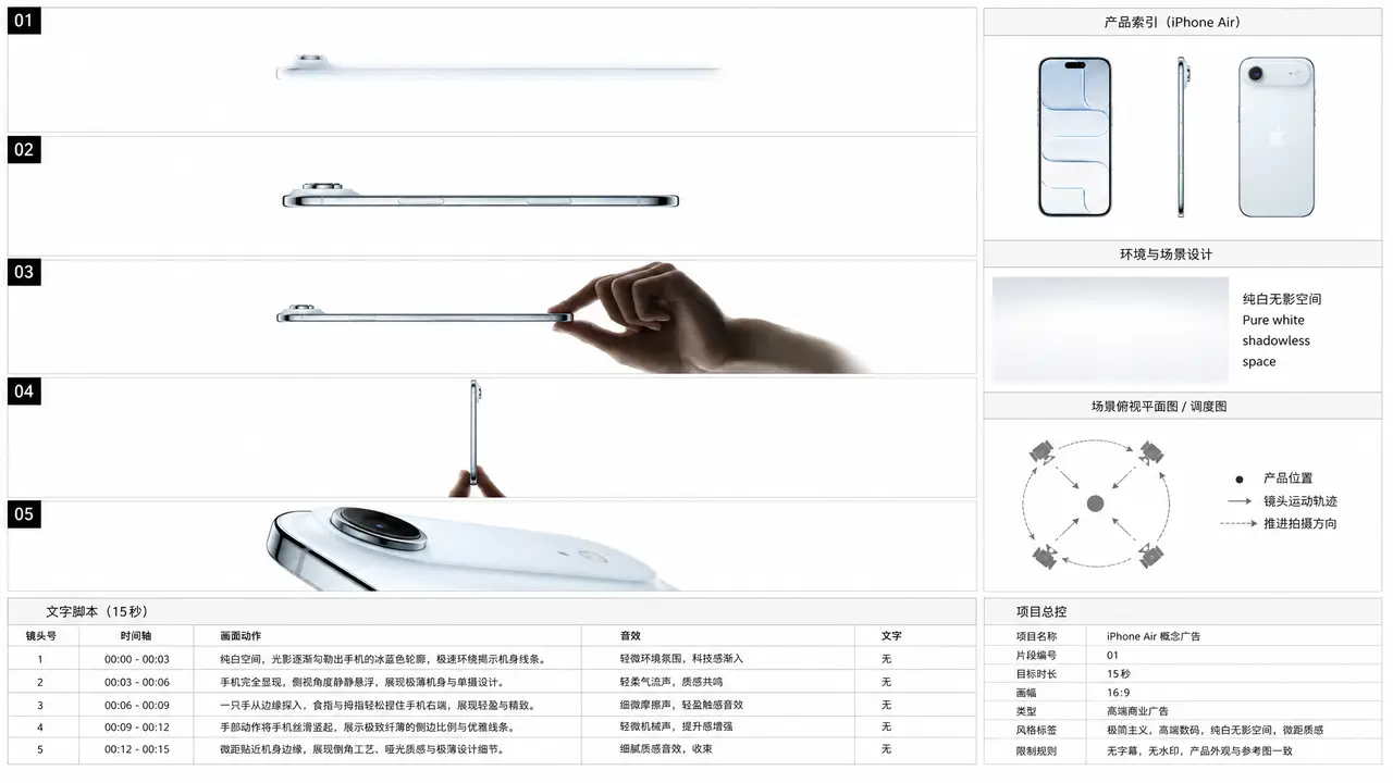 《iPhone air》极简纯净风产品展示｜图片节点 8