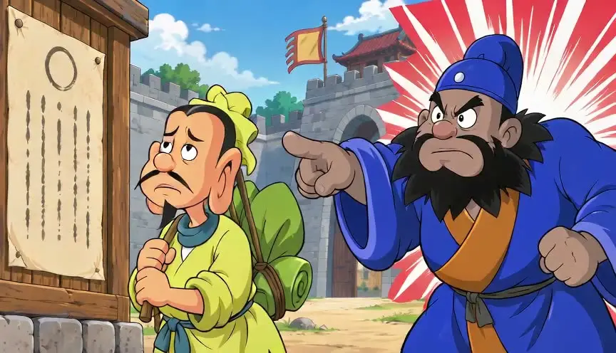 三国漫画-桃园三结义｜分镜4_张飞怒斥刘备结伴