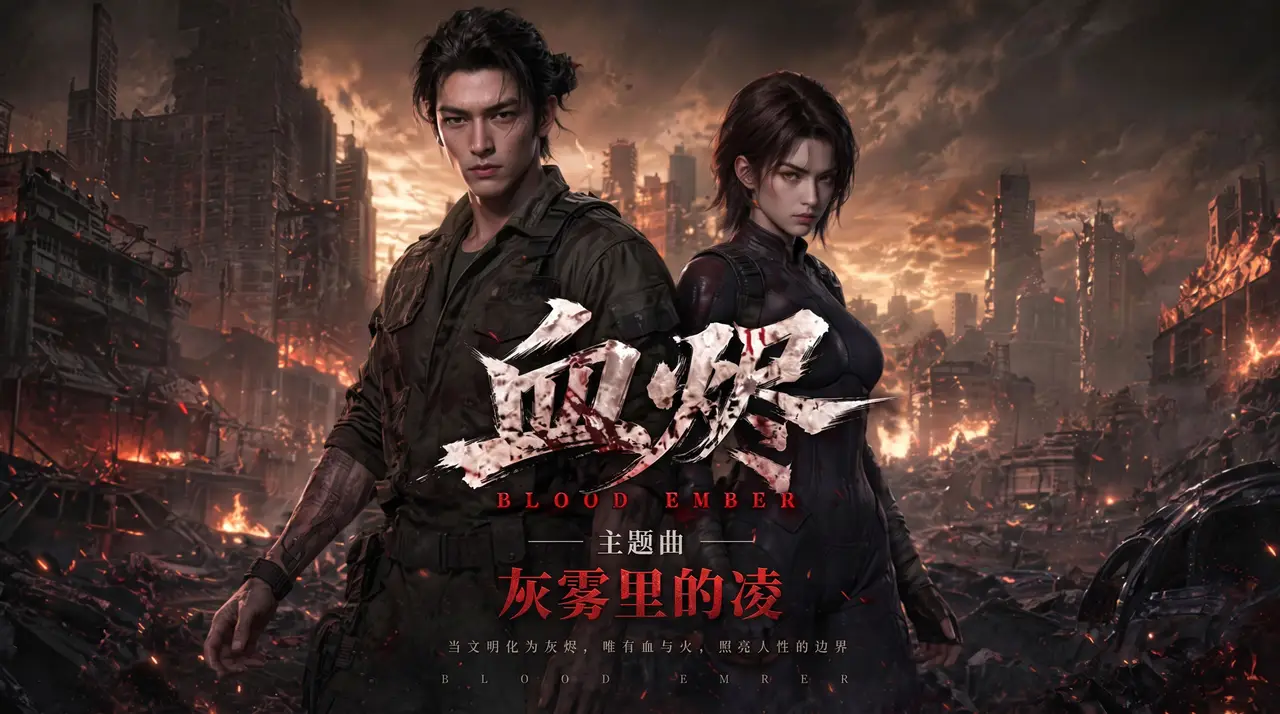 AIGC短番|【血烬-主题曲:灰雾下的凌】