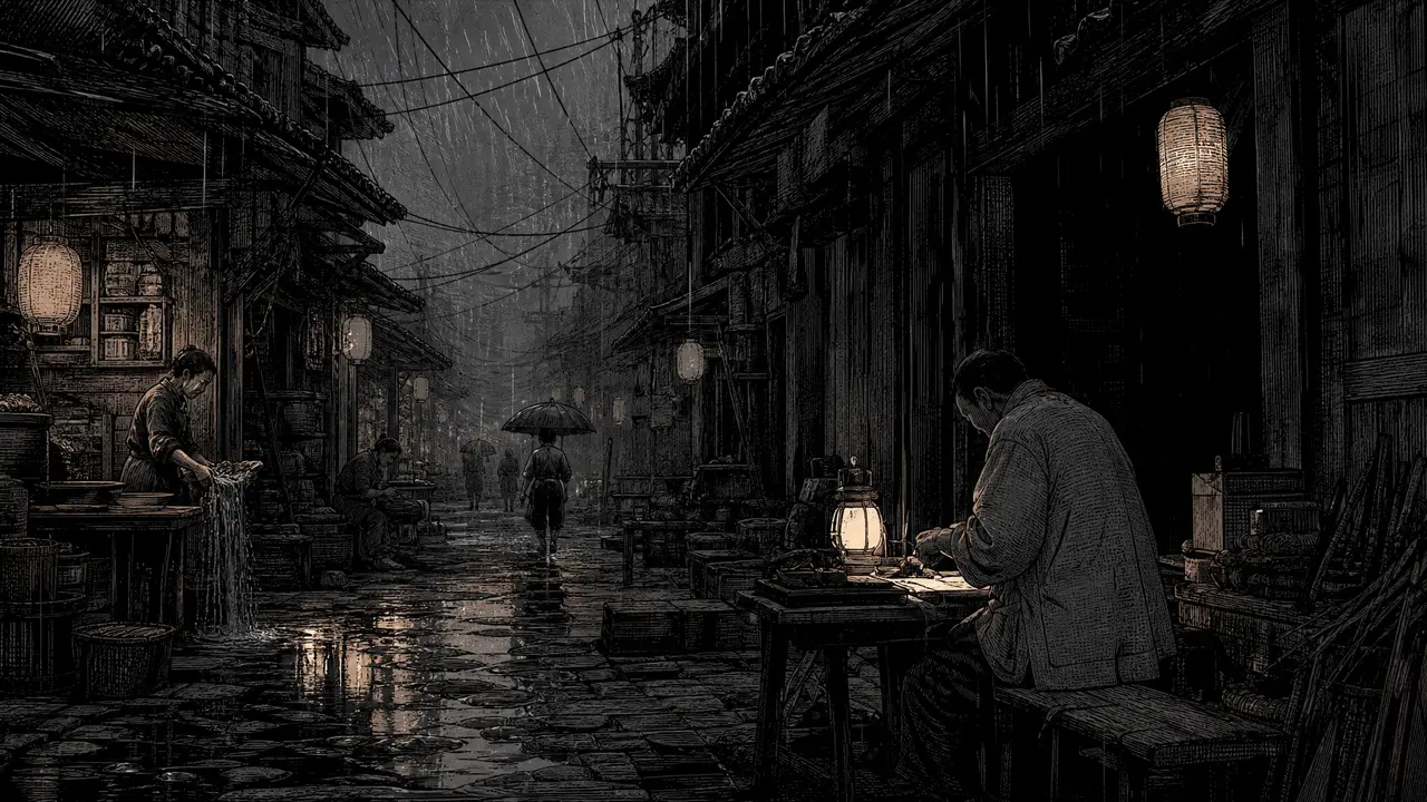市井故事:木蛾点灯|雨夜木城街巷