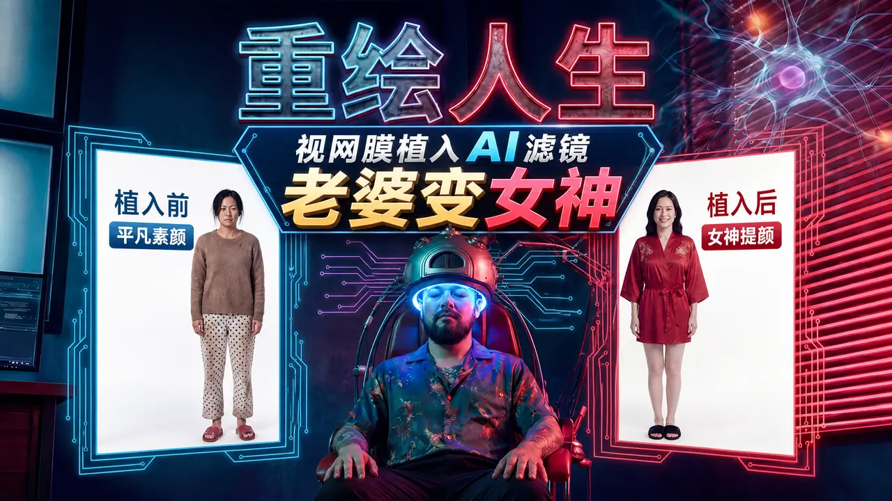 重绘人生|在视网膜上植入AI滤镜，把老婆改成女神