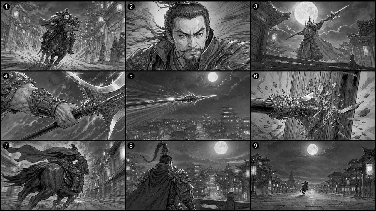 【粿条】三国典故直出skill-刺杀董卓|九宫格分镜⑧-策马飞奔