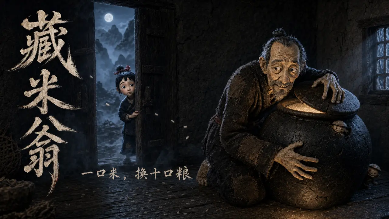 AI志怪短片《藏米翁》