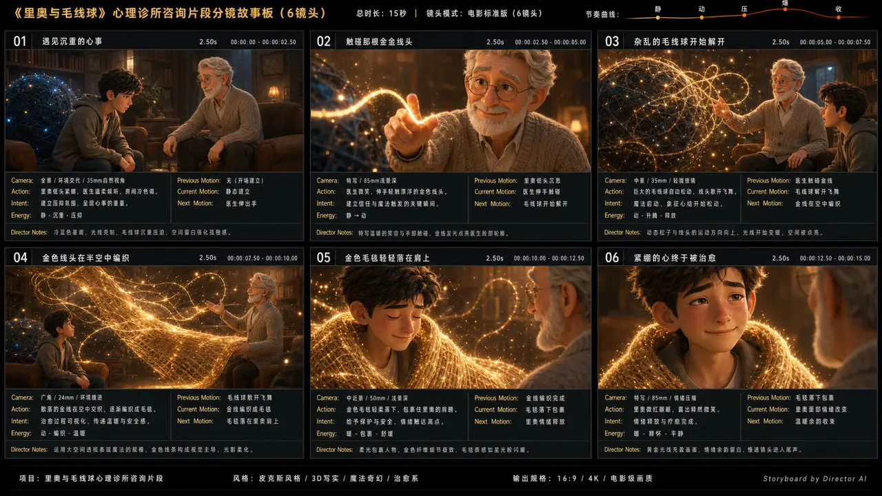 解不开的结|皮克斯故事板模板|全能动态分镜故事板