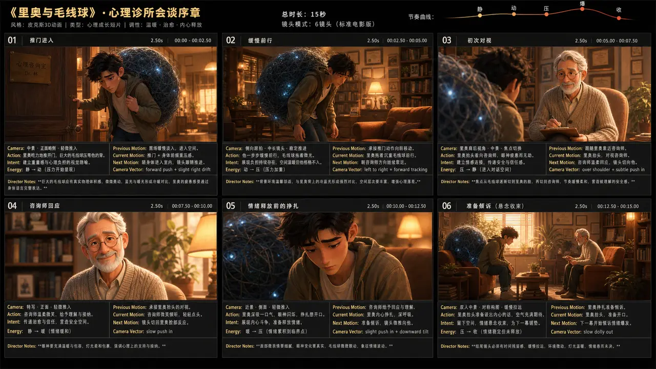 解不开的结|皮克斯故事板模板|全能动态分镜故事板