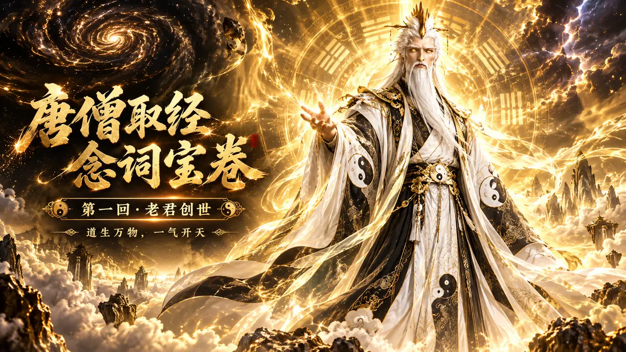《亼灵传》第一回 老君创世|第一回宣传海报-横版
