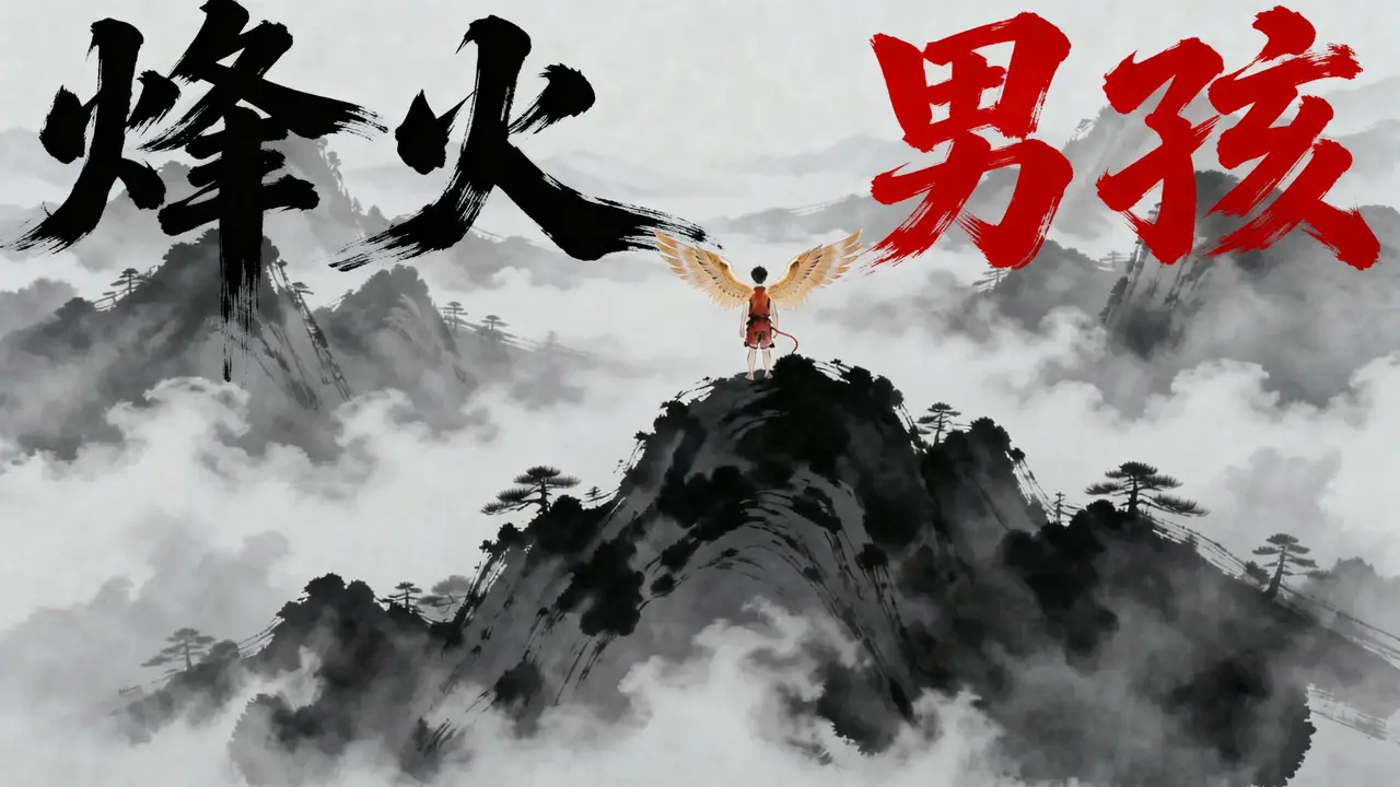 国风水墨写意动画《烽火男孩》