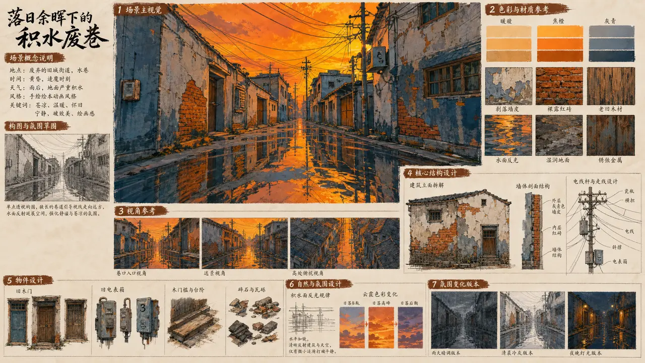 人间恶魔没人管,她站出来替孩子挡了|场景设定图
