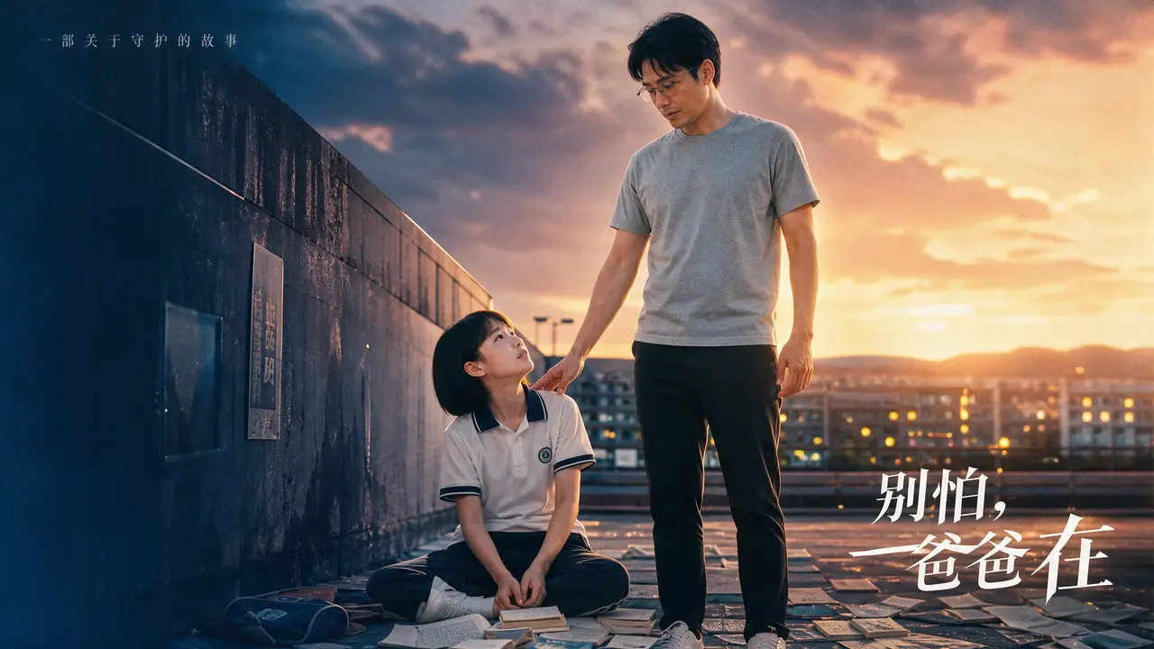 别怕,爸爸在|横版海报_白色大字+面部修正_v3