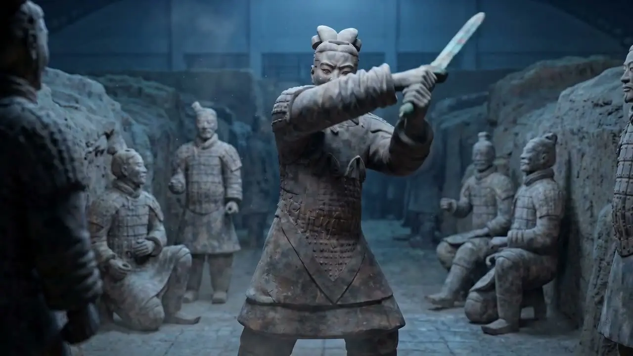 《我是秦始皇V我50》｜兵马俑深夜集体复活，第一件事竟然是给秦始皇打钱？！😂😂｜视频节点 64
