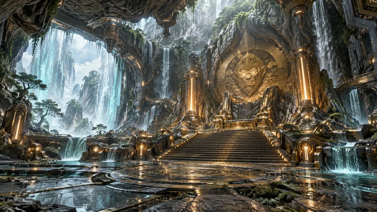 大闹天宫01|水帘洞洞天内部场景-王座