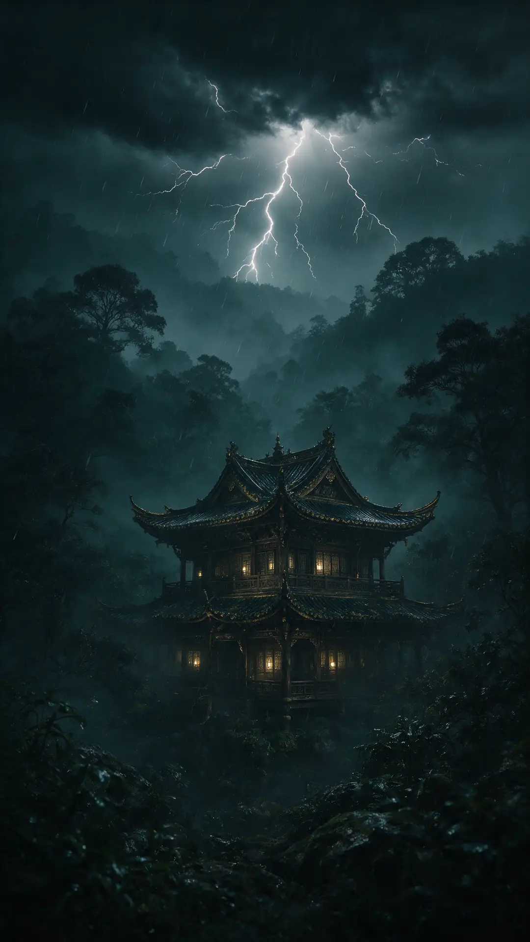 《虚妄玄册》先导片|锚点-雨夜阁楼外景