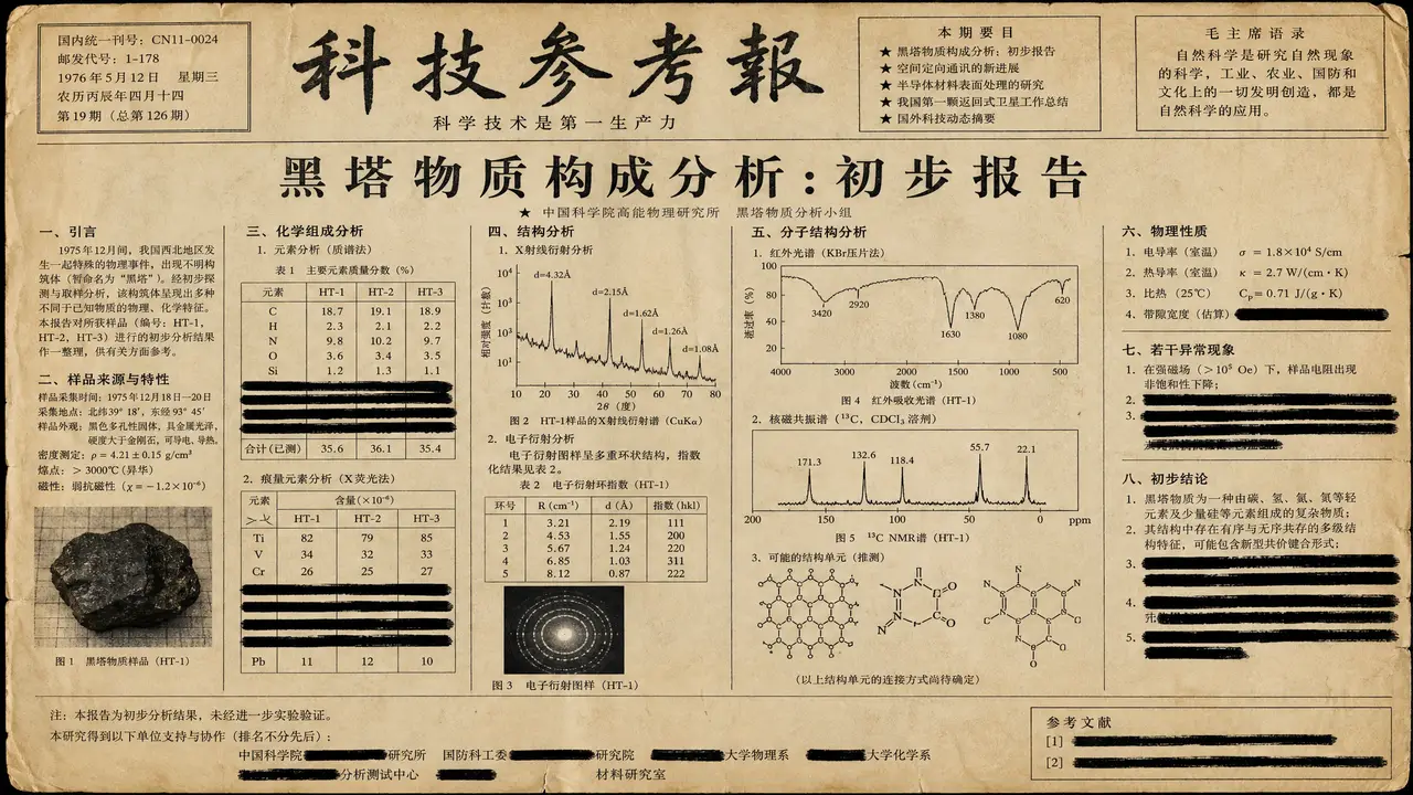 黑塔|报纸七:科技参考报·物质分析