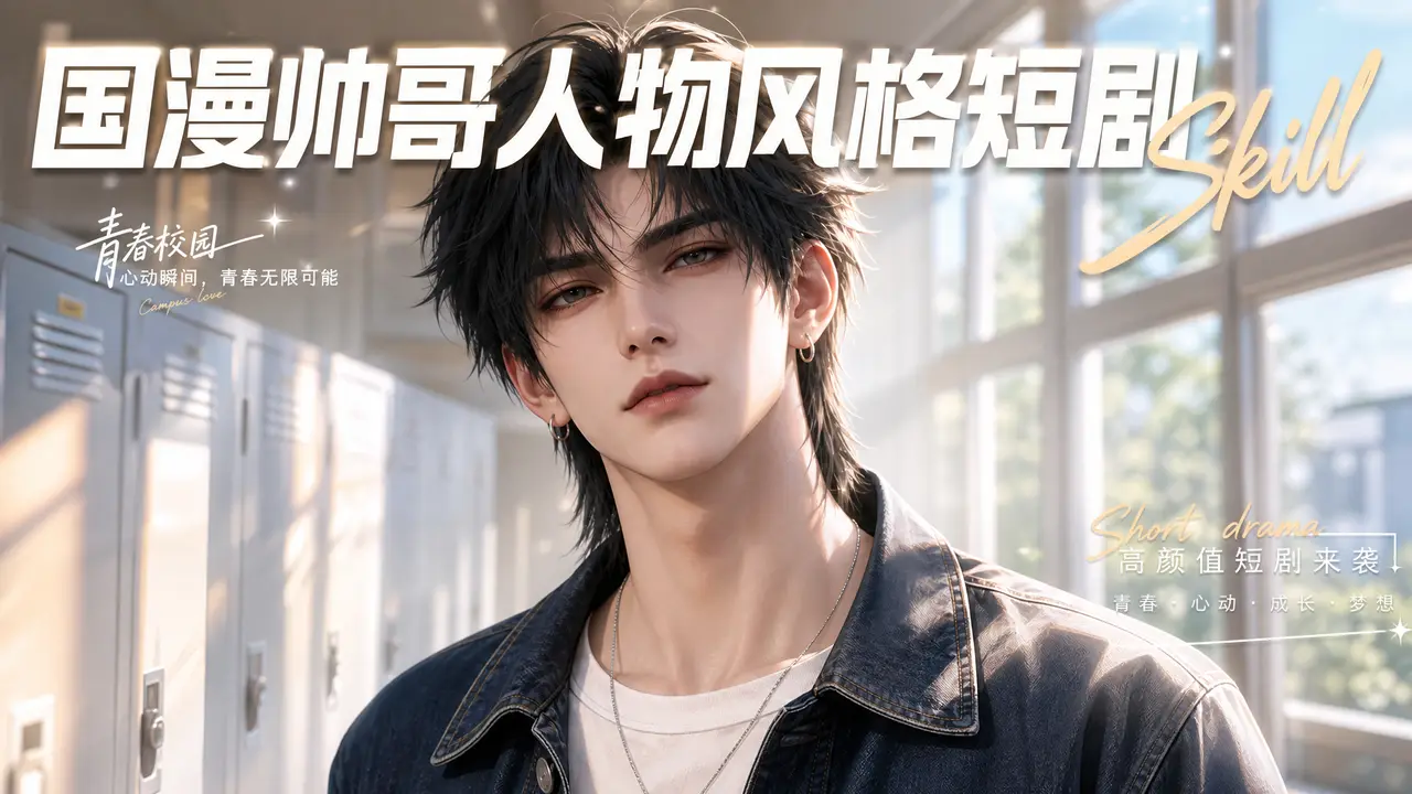 国漫帅哥人物风格短剧 Skill