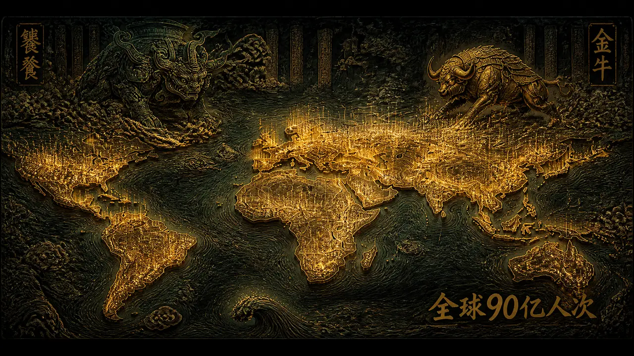 《山海经·牛来》_杭州金包银批发总部_数字新国风——山海经_正片 130S完整版 = PV30S 快剪|新07参考图·全球热力图版画化