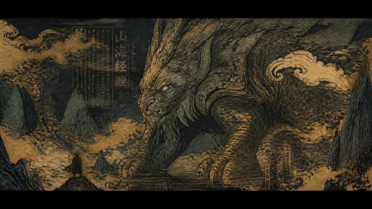 《山海经·牛来》_杭州金包银批发总部_数字新国风——山海经_正片 130S完整版 = PV30S 快剪|锚点·东方版画美学基底