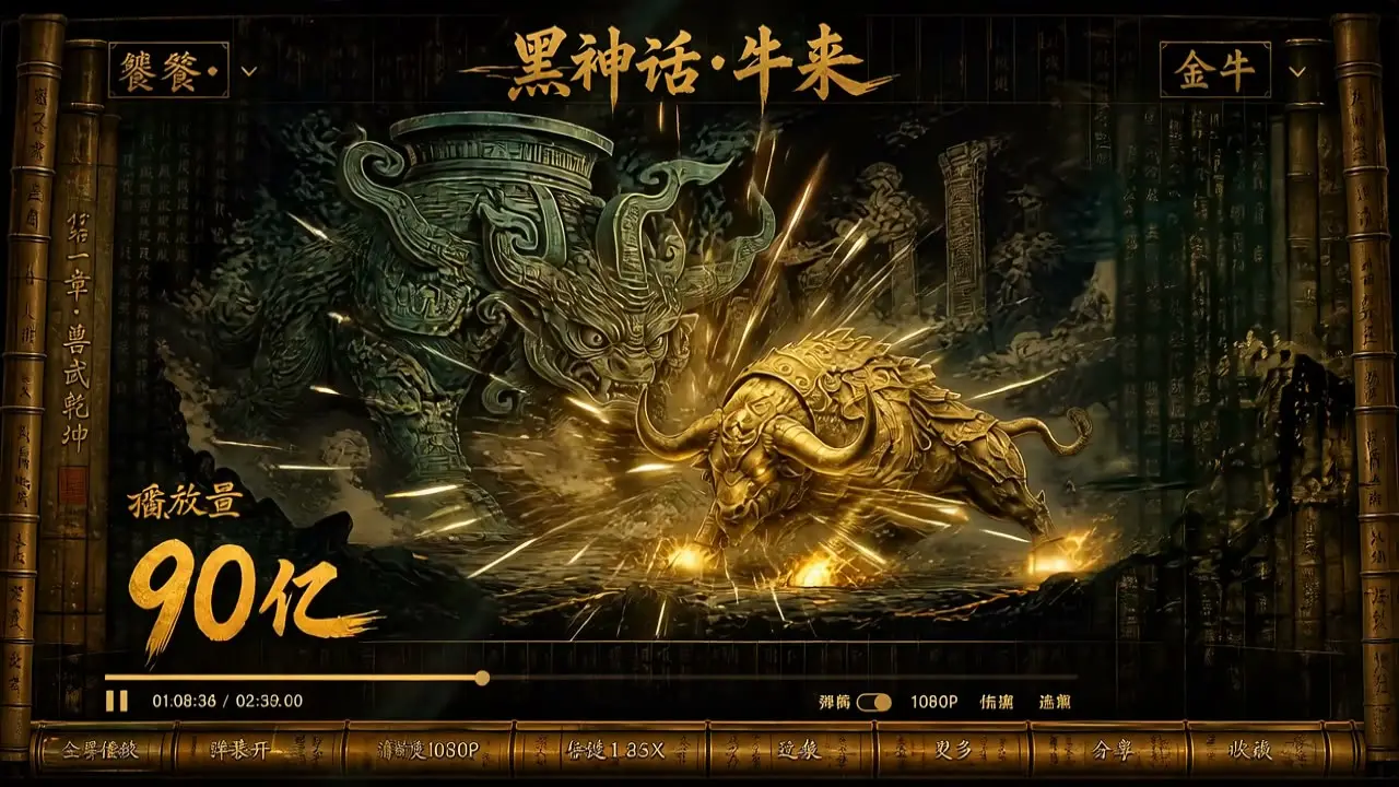 《山海经·牛来》_杭州金包银批发总部_数字新国风——山海经_正片 130S完整版 = PV30S 快剪｜新黑神话·全球流媒体90亿爆炸【终版】