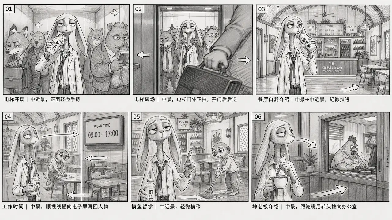 AIGC个人IP系列短片《班尼打工日记》｜图片节点 22 - 副本