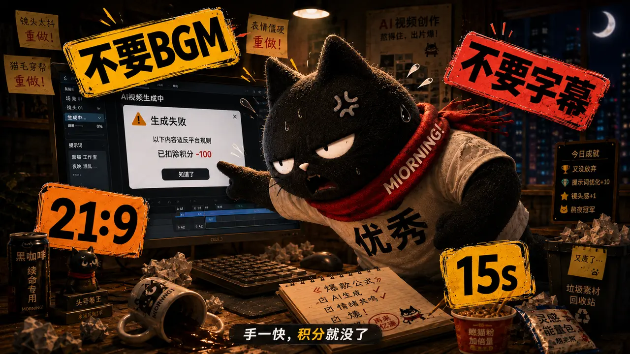 做了个小插件,有效“降低”了生成AI视频的积分消耗