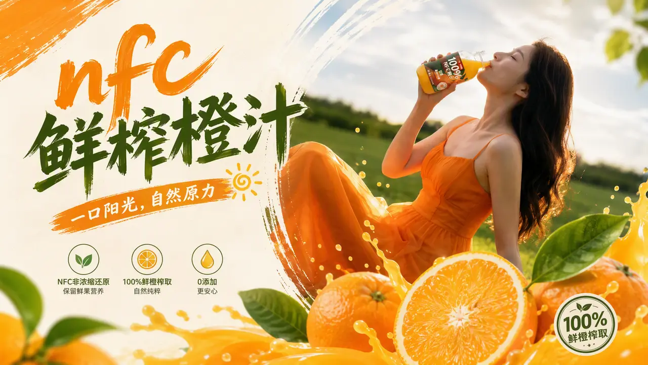 nfc鲜榨橙汁tvc｜图片节点 1