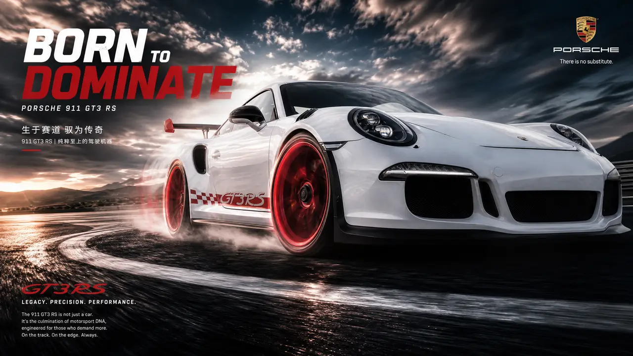 4K Porsche 991 GT3 RS 汽车广告片视觉