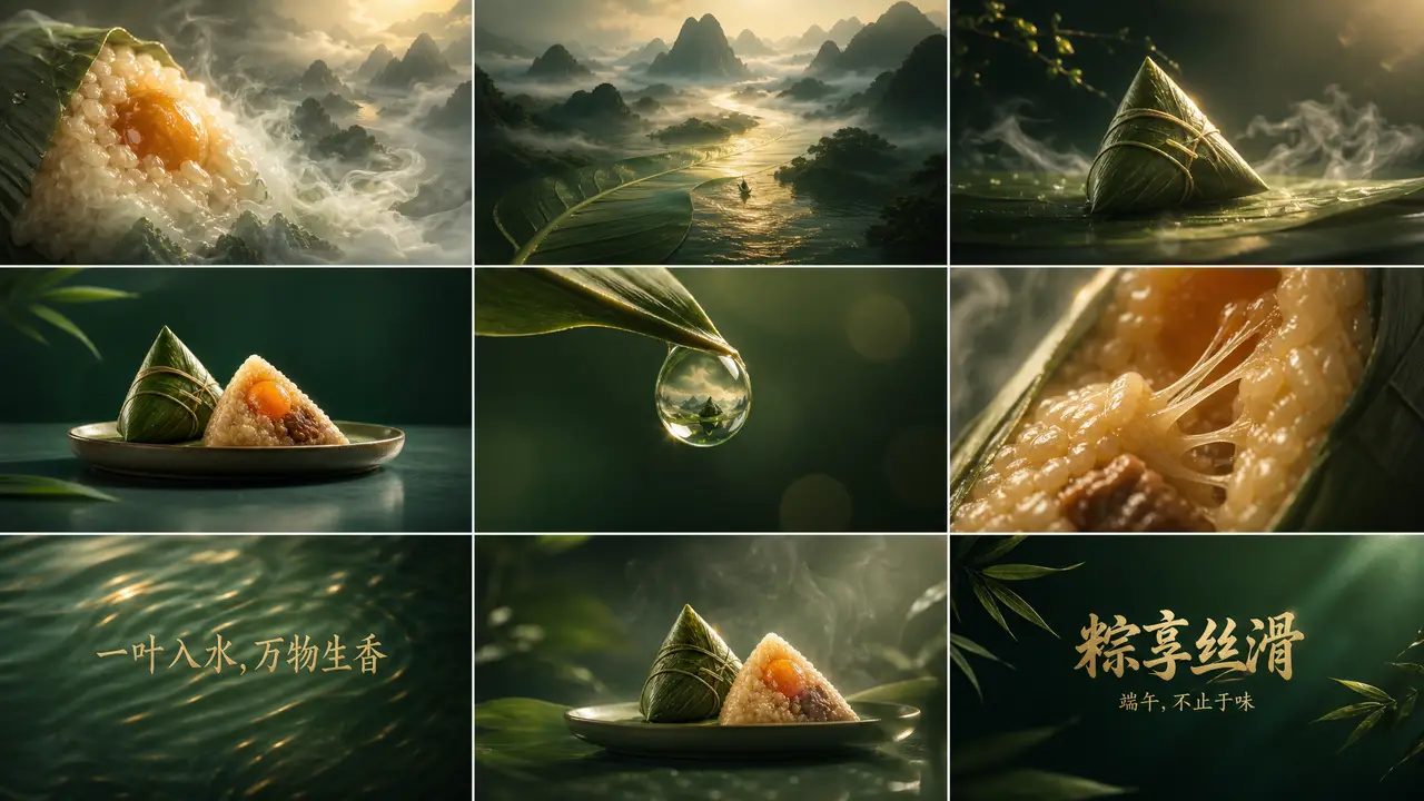 《粽享丝滑》端午粽子食礼TVC广告片｜图片节点 2 - 副本