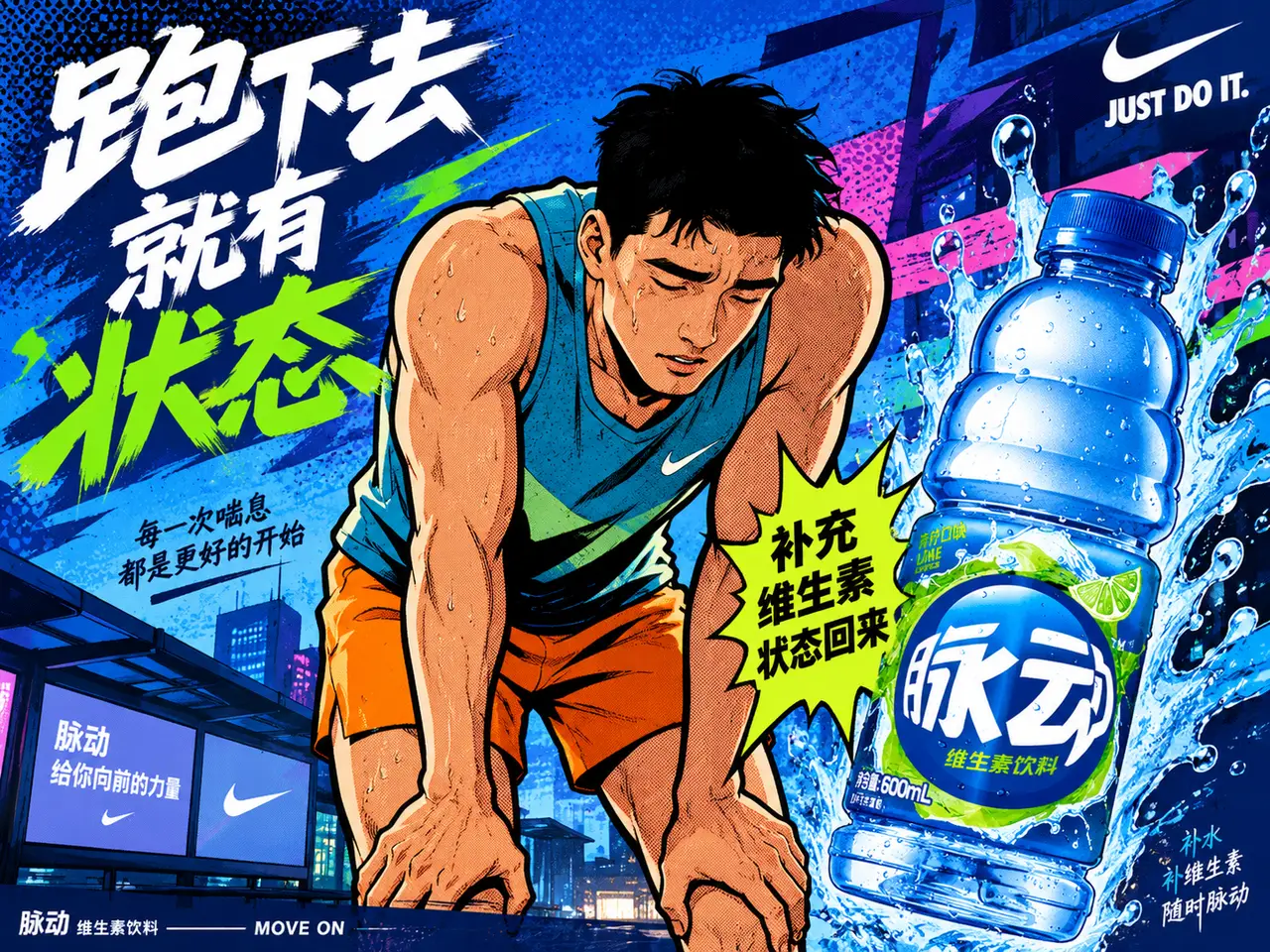 耐克x脉动 联名创意广告
