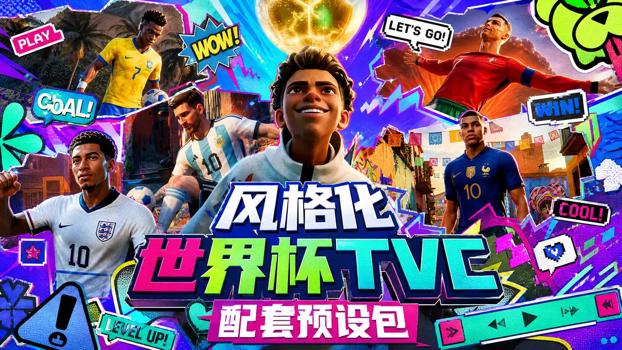 世界杯球鞋风格化TVC(含预设包)