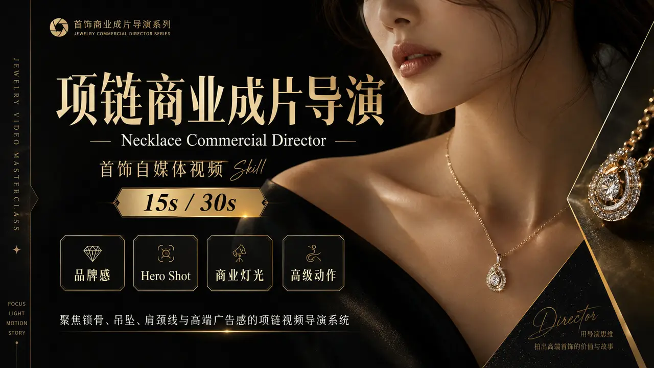 星座Y形项链商业成片