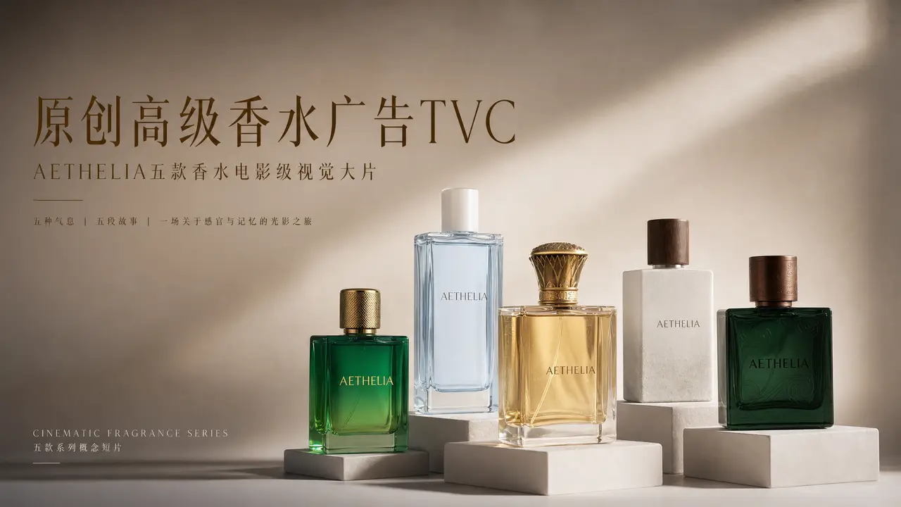 原创高级香水广告TVC｜AETHELIA五款香水电影级视觉大片｜图片节点 8