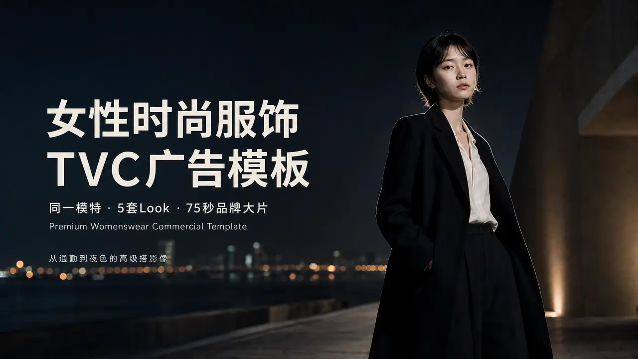 女性时尚服饰TVC广告模板丨服装潮流穿搭
