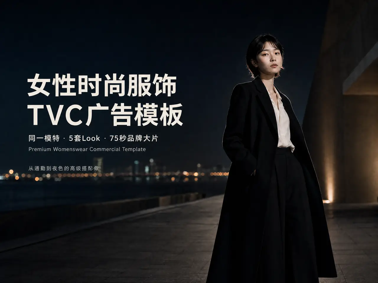 女性时尚服饰TVC广告模板丨服装潮流穿搭|调整画面比例为4:3