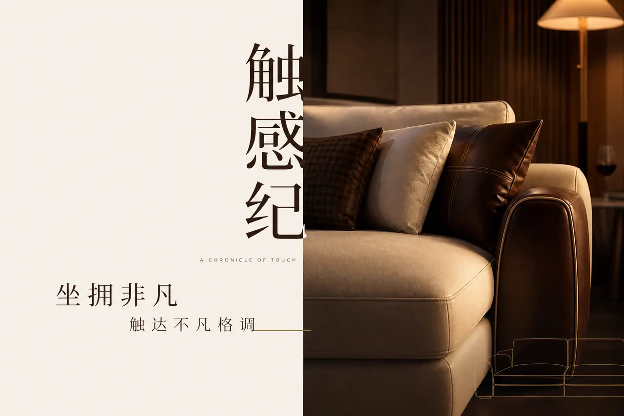 意大利轻奢沙发宣传广告｜图片节点 3
