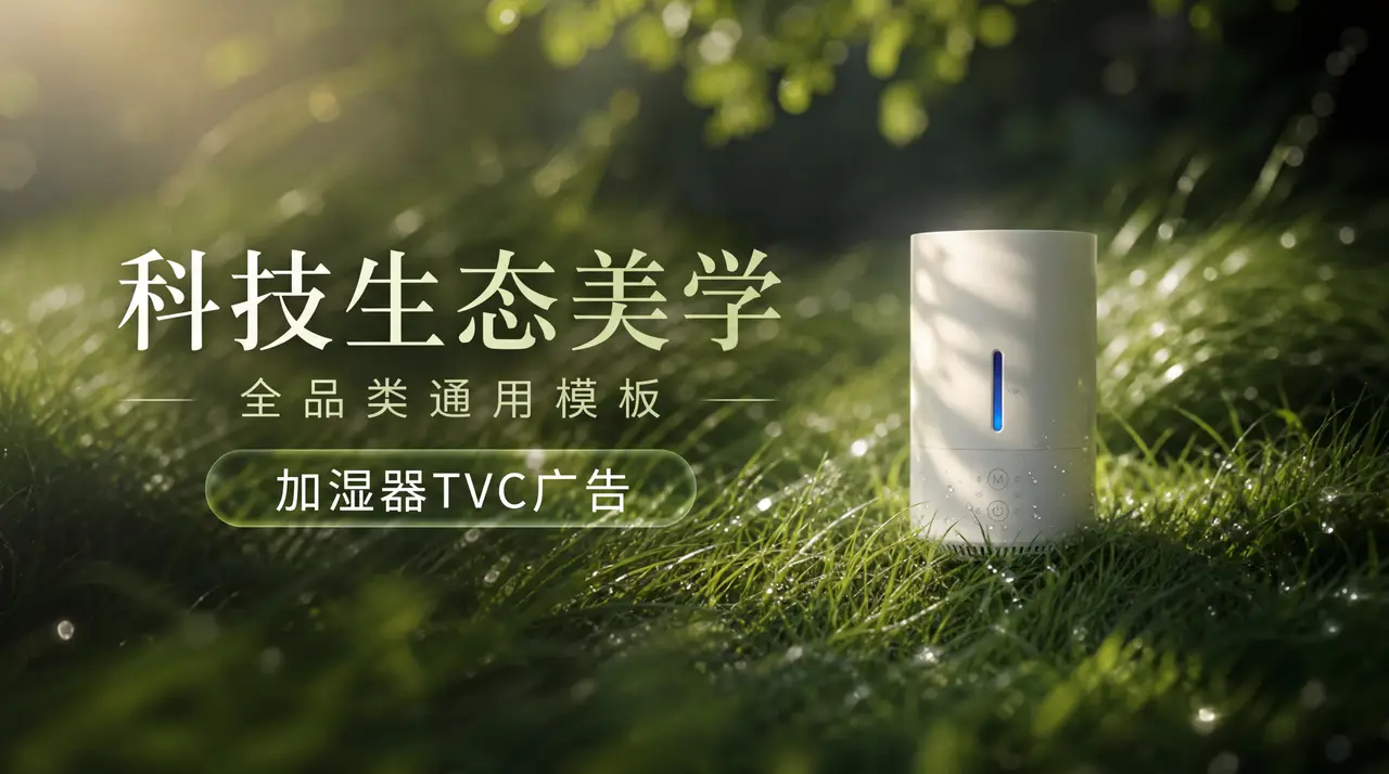 科技生态美学|全品类通用模板|加湿器TVC广告|封面