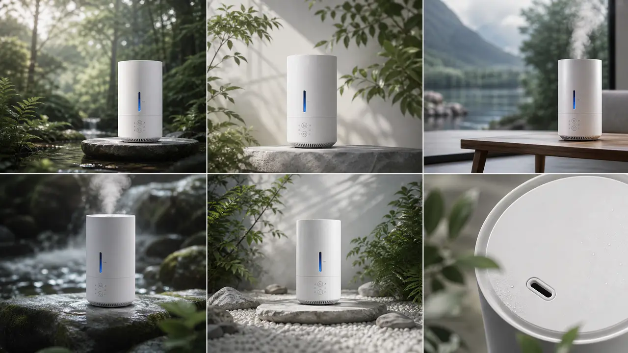 科技生态美学|全品类通用模板|加湿器TVC广告|全能视觉分镜模板V2