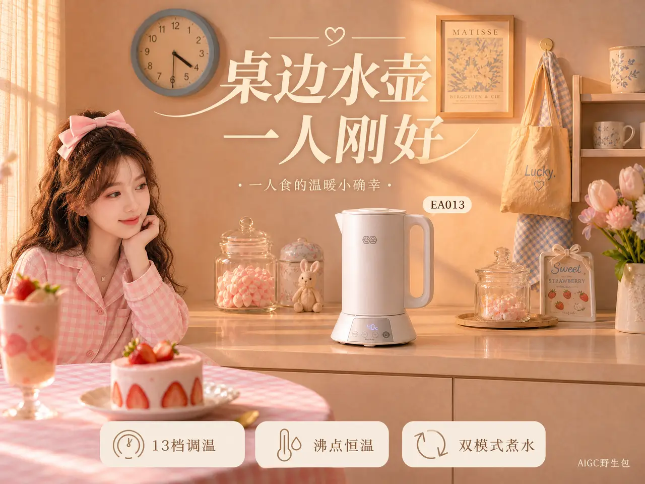 烧水壶电商产品视频-AI种草短片|EA013种草视频-封面图-横屏4:3(吧台场景版,全新设计) - 副本