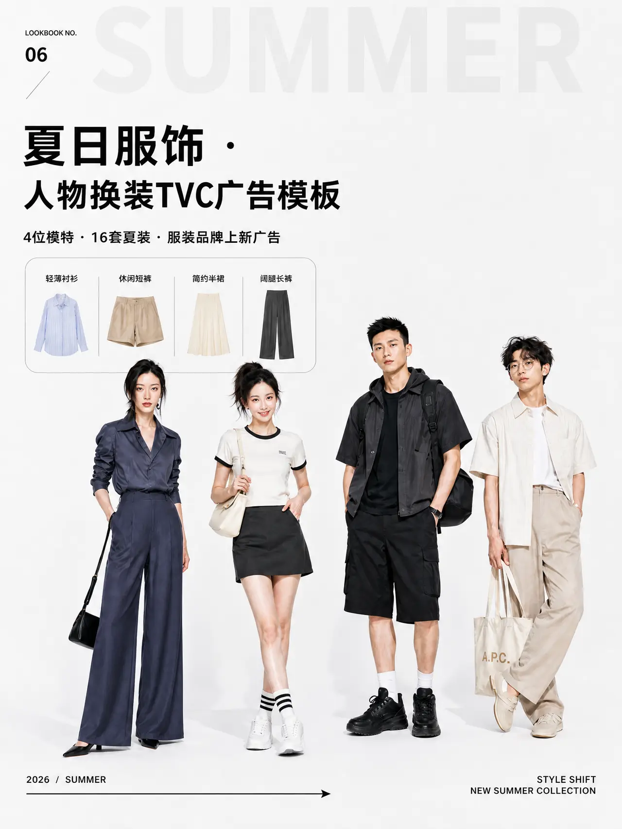 夏日服饰·人物换装TVC广告模板｜图片节点 38 - 副本