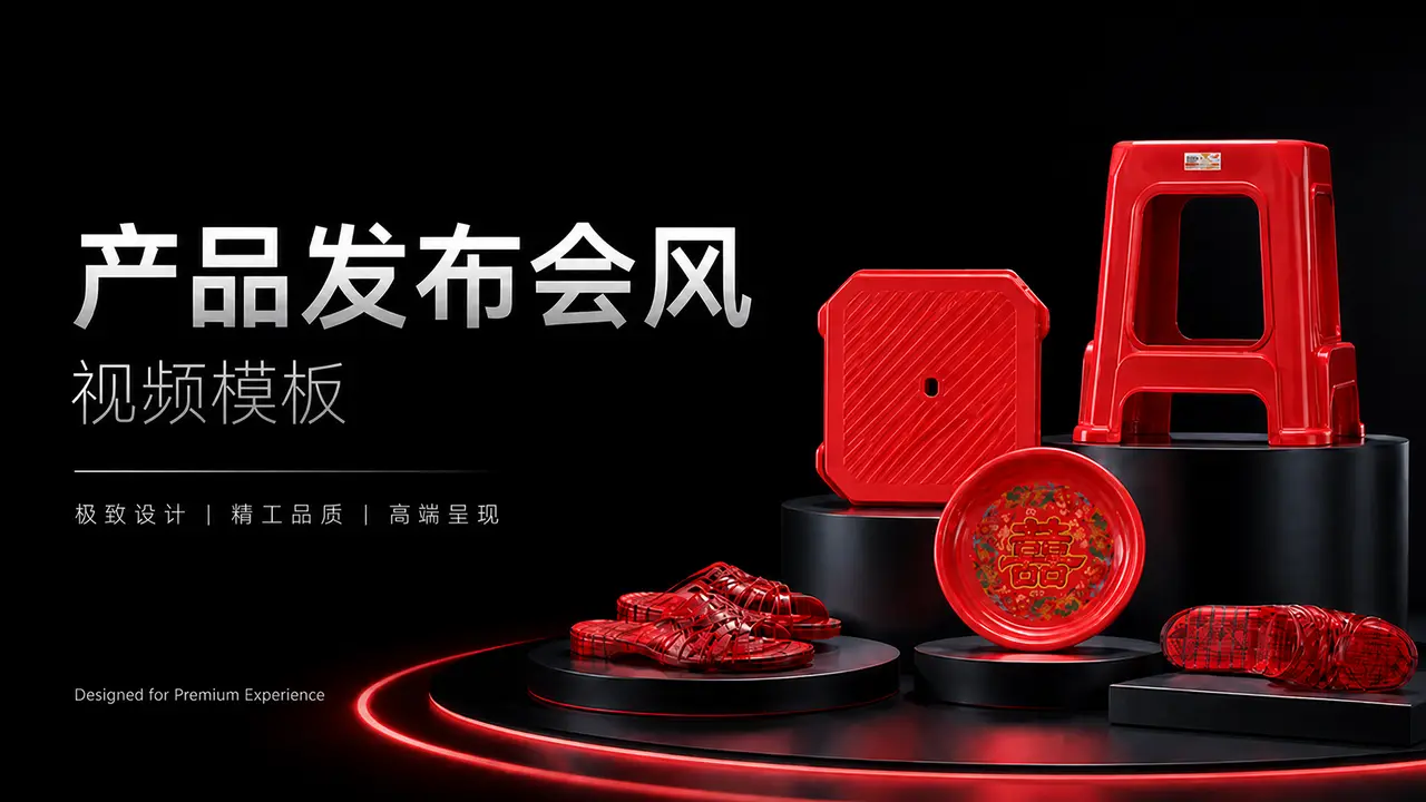 产品发布会风模板（上传产品自动给卖点给提示词）