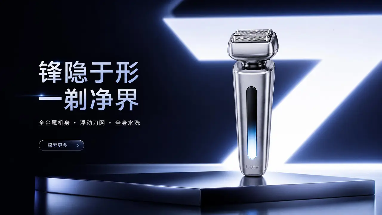 高端金属剃须刀质感大片电商产品广告TVC视频