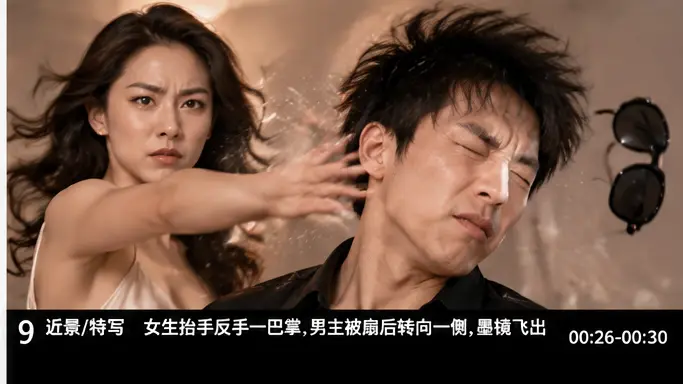 搞笑洗发水TVC广告｜宫格分镜 3-3
