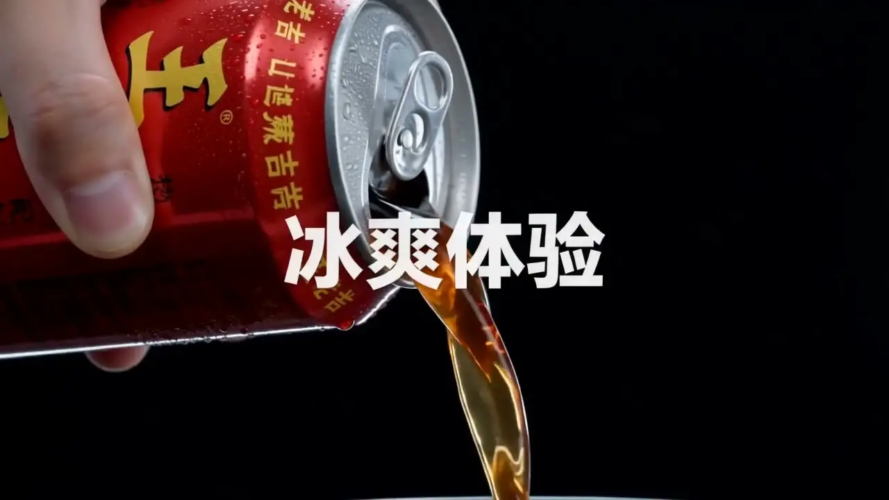 旺仔牛奶｜分镜06｜冰爽体验文字→倾倒展示→冰雾弥漫