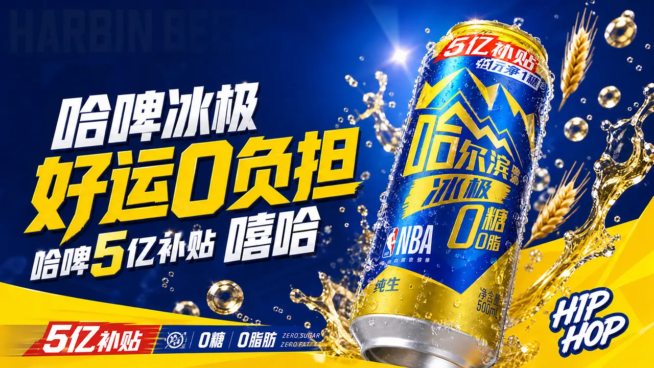 哈尔滨啤酒-好运0负担｜图片节点 1